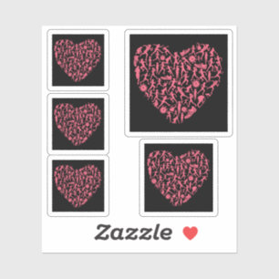 Running Heart - Vrouwen Runner Silhouetten Sticker