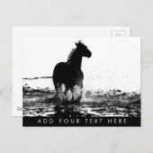 Running Horse Animal Sjabloon Klant Briefkaart (Voorkant / Achterkant)