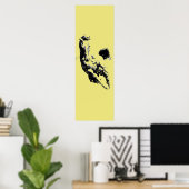 Running Horse Artwork Golden Yellow Door Poster (Thuiskantoor)