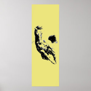 Running Horse Artwork Golden Yellow Door Poster