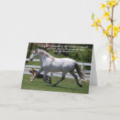 RUNNING HORSE & DOG WENSKAART KAART (Gele Bloem)