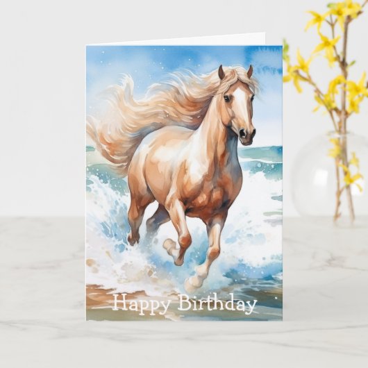 Running Horse Kaart (Gele Bloem)