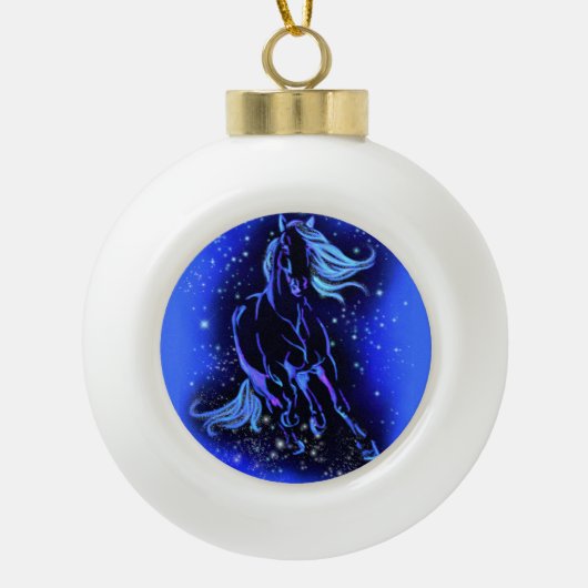 Running Horse Kerst Ornament (Voorkant)
