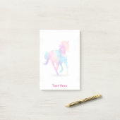Running Horse Lo Poly Geometrische Regenboog Post-it® Notes (Op bureau)