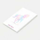 Running Horse Lo Poly Geometrische Regenboog Post-it® Notes (Schuin)