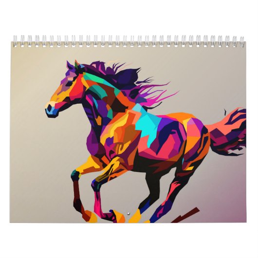 Running Horse pop kunst Kalender (Hoes)