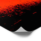 Running Horse Poster - Zwart silhouet op rood (Hoek)