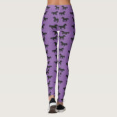 Running Horse Silhouette Patroon Print Leggings (Achterkant)