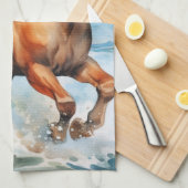 Running Horse Theedoek (Quarter Fold)
