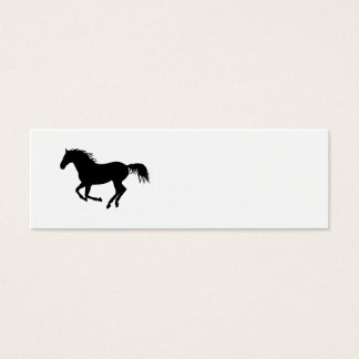 Running Horse Zwart Silhouet Zwart Paard Print Mini Visitekaartjes