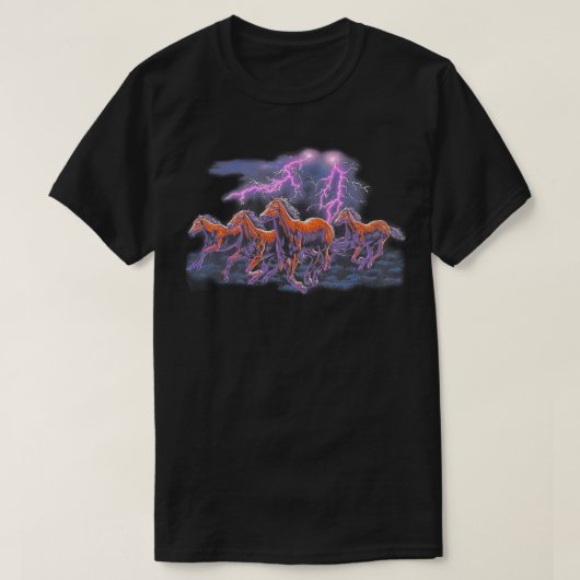Running Horses 80s Style Truck Stop T-shirt (Design voorkant)
