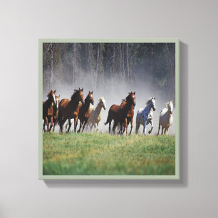 Running Horses Canvas kunst aan de muur