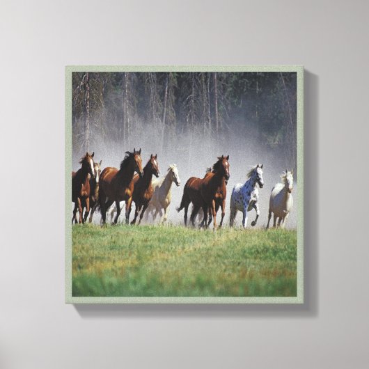 Running Horses Canvas kunst aan de muur (Voorkant)