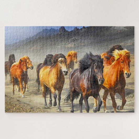 Running Horses Jigsaw Puzzle Legpuzzel (Horizontaal)