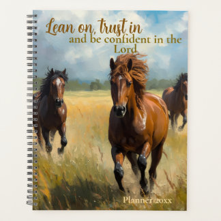 Running Horses Rustic  Planner