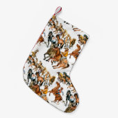 Running horses seamless pattern. American cowboy. Kleine Kerstsok (Voorkant (Hangend))