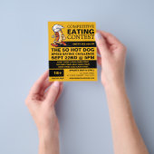 Running Hot Dog - een wedstrijd/snelheidswedstrijd Flyer (Hand)