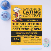 Running Hot Dog - een wedstrijd/snelheidswedstrijd Flyer (Enkel)