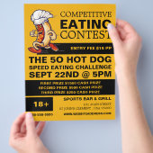 Running Hot Dog - een wedstrijd/snelheidswedstrijd Flyer (Hand)