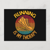 Running Is My Therapy Briefkaart (Voorkant)