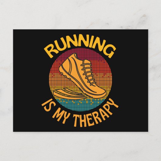 Running Is My Therapy Briefkaart (Voorkant)