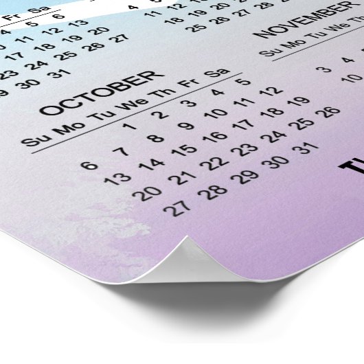 Running Jogging Design 2024 Kalender Poster (Hoek)