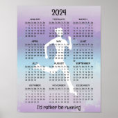 Running Jogging Design 2024 Kalender Poster (Voorkant)