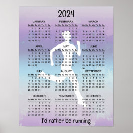Running Jogging Design 2024 Kalender Poster