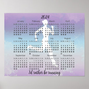 Running Jogging Design 2024 Kalender Poster