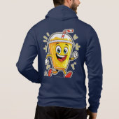 **Running Juice Cup Cartoon – Fun Street Drink Cha Hoodie (Achterkant)