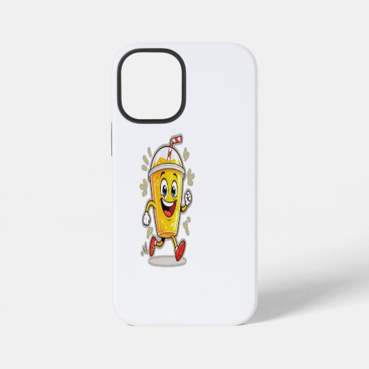 **Running Juice Cup Cartoon – Fun Street Drink Cha iPhone Hoesje (Achterkant)