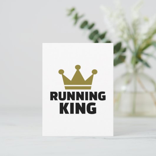 Running King Briefkaart (Staand voorkant)