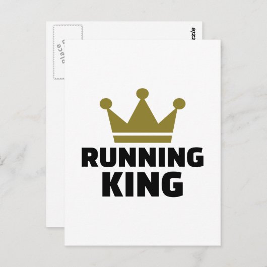 Running King Briefkaart (Voorkant / Achterkant)