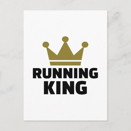 Running King Briefkaart (Voorkant)