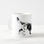 Running Labrador Retriever Inkt Art Mok (Voorkant links)