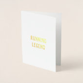 Running Legend gefeliciteerd met succes kaart (Voorkant)