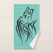Running Lion Turquoise badhanddoeken - uw kleuren Bad Handdoek (Handdoek)