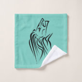 Running Lion Turquoise badhanddoeken - uw kleuren Bad Handdoek (Wasdoekje)
