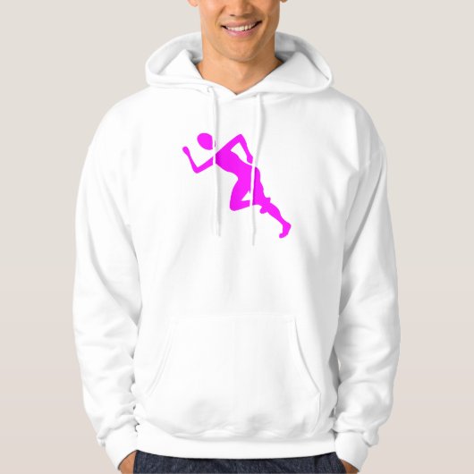 Running - Magenta Hoodie (Voorkant)
