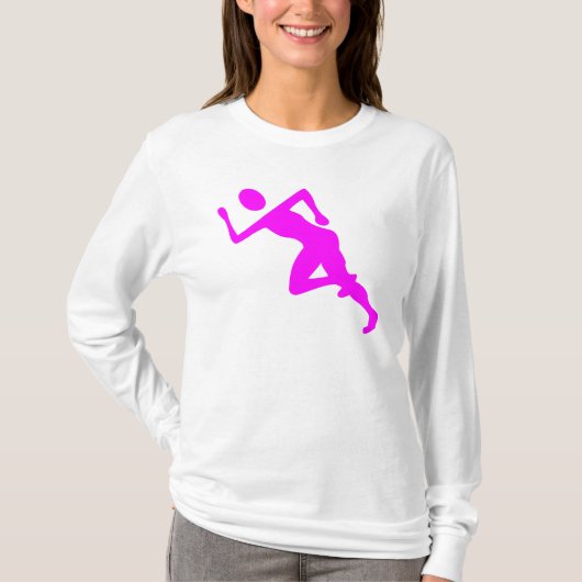 Running - Magenta T-shirt (Voorkant)