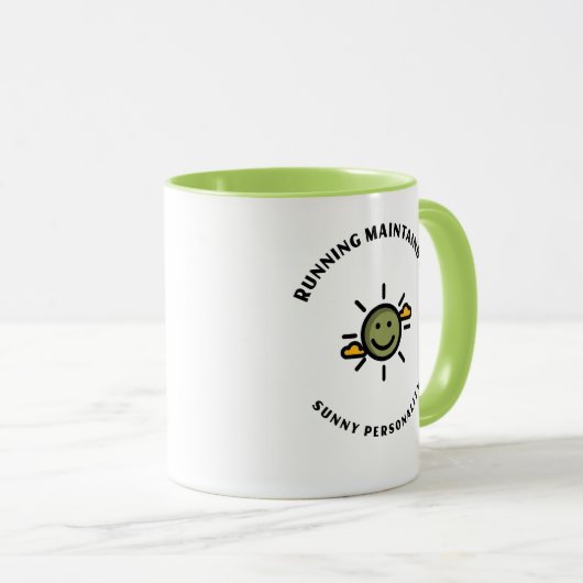 Running maintains my sunny personality mok (Voorkant rechts)