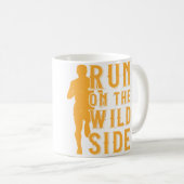 Running Marathon Run On Wild Side Runner Road Mara Koffiemok (Voorkant rechts)