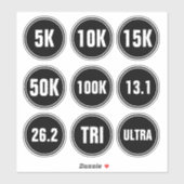 Running Marathon, Triathlon, 5K, 10K... Sticker (Vel)