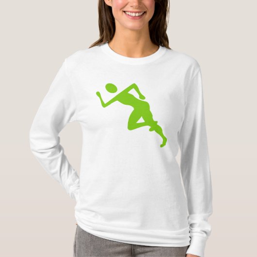 Running - Martian Green T-shirt (Voorkant)
