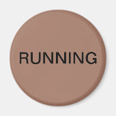 Running mocha mousse vaatwasser magneet (Voorkant)