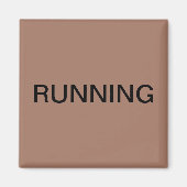 Running mocha mousse vaatwasser magneet (Voorkant)