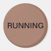 Running mocha mousse vaatwasser magneet (Voorkant)