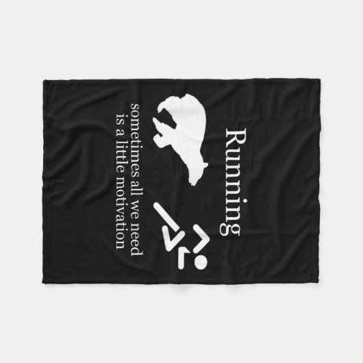 Running. Motivation  Fleece Deken (Voorkant (Horizontaal))