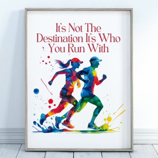 Running Motivation Poster, ideaal cadeau voor hard Poster