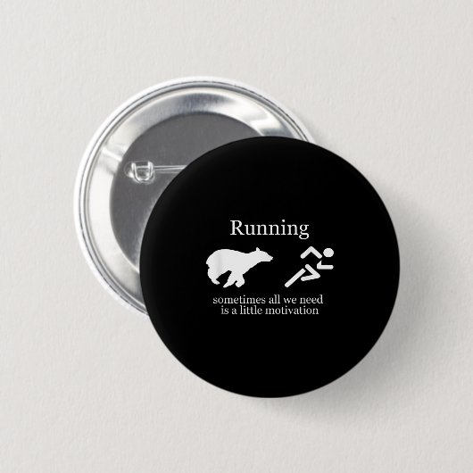 Running. Motivation  Ronde Button 5,7 Cm (Voorkant /achterkant)